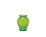 Green glass vase